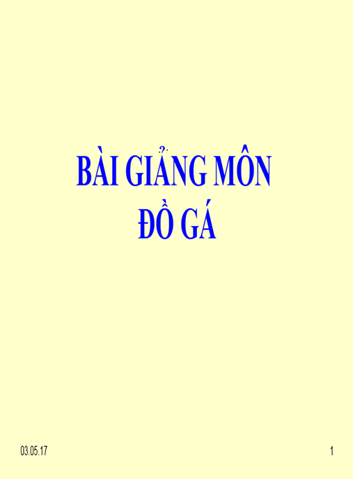 Bài Giảng Môn Đồ Gá – Tài Liệu Học Tập Học Liệu Điện Tử PDF