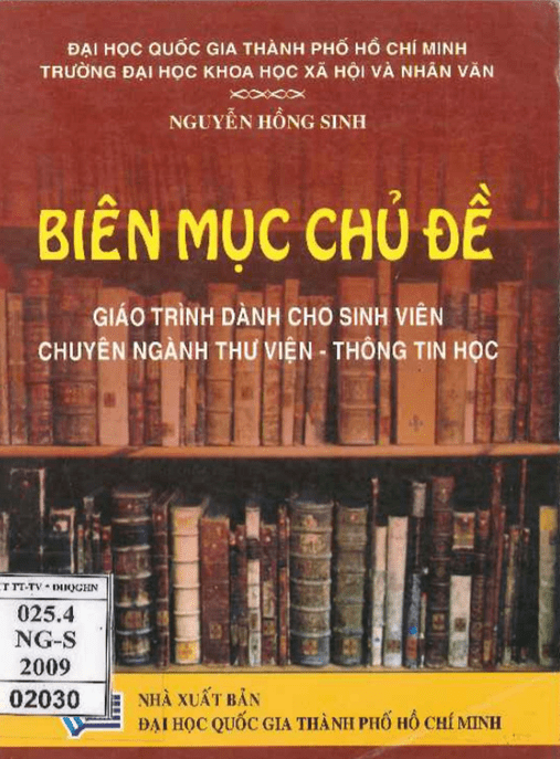 Biên Mục Chủ Đề Giáo Trình Dành Cho Sinh Viên Chuyên Ngành Thư Viện Thông Tin Học – Tài Liệu Học Tập Học Liệu Điện Tử PDF