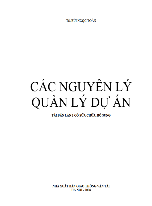 Các Nguyên Lý Quản Lý Dự Án – Tài Liệu Học Tập Học Liệu Điện Tử PDF