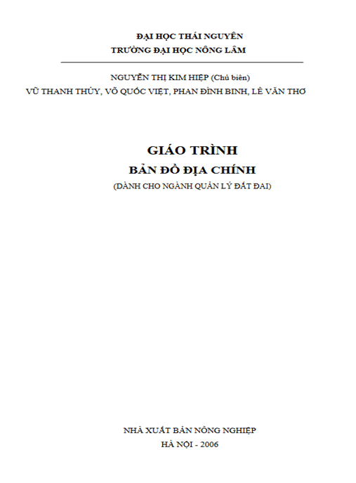Giáo Trình Bản Đồ Địa Chính – Tài Liệu Học Tập Học Liệu Điện Tử PDF