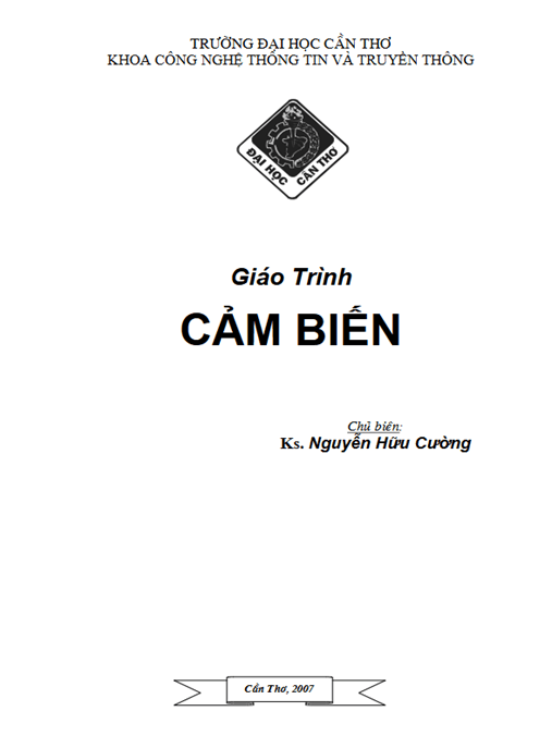 Giáo Trình Cảm Biến – Tài Liệu Học Tập Học Liệu Điện Tử PDF