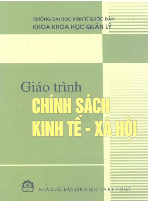 Giáo Trình Chính Sách Kinh Tế Xã Hội – Tài Liệu Học Tập Ebooks PDF
