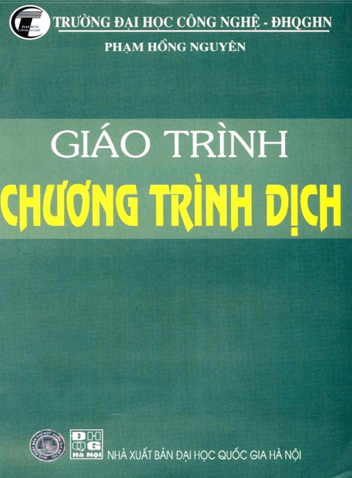 Giáo Trình Chương Trình Dịch – Tài Liệu Học Tập Ebooks PDF