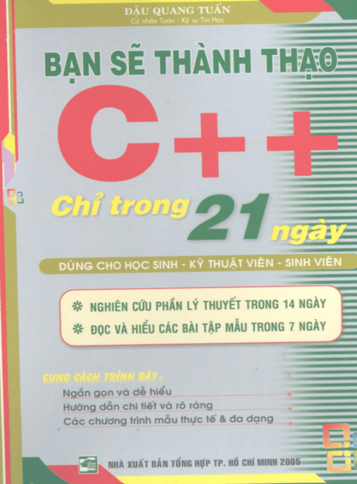 Bạn Sẽ Thành Thạo C++ Chỉ Trong 21 Ngày – Tài Liệu Học Tập Ebooks PDF