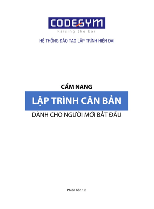 Cẩm Nang Lập Trình Căn Bản Dành Cho Người Mới Bắt Đầu – Tài Liệu Học Tập Ebooks PDF