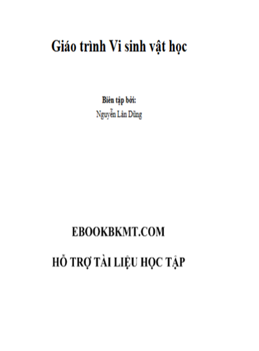 Tài Liệu Số Giáo Trình Vi Sinh Vật Học