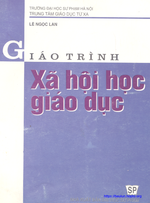 Tài Liệu Số Giáo Trình Xã Hội Học Giáo Dục