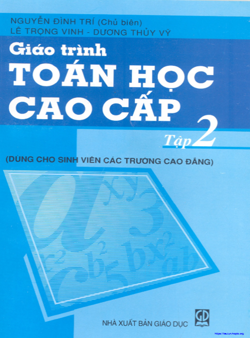 Tài Liệu Số Giáo Trình Toán Học Cao Cấp Tập 2