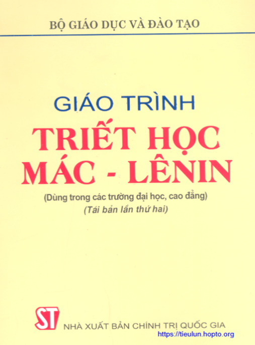 Tài Liệu Số Giáo Trình Triết Học Mác-Lênin